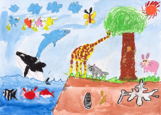 しあわせなどうぶつとさかな