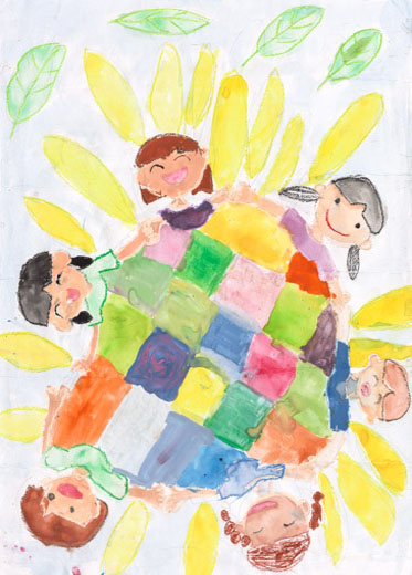 虹色のひまわり