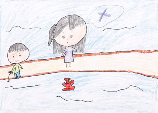 川や海にゴミを捨てちゃだめ！