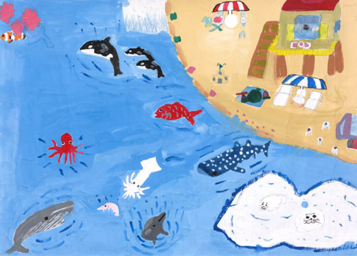 生き物も楽しめる海