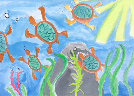 カメのゆうがなおよぎ