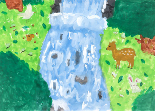 きれいな森の中