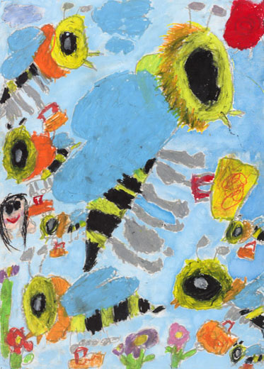 いそがしい　みつばち