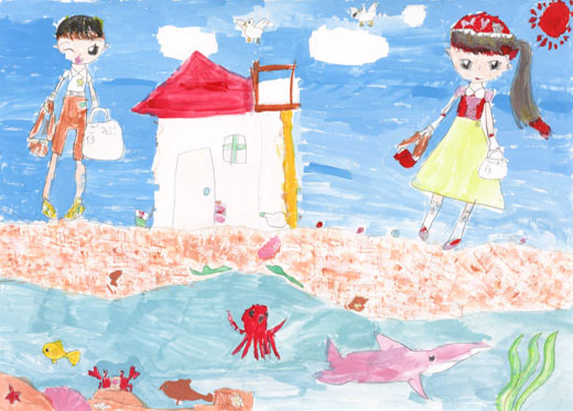 海のゴミを拾う