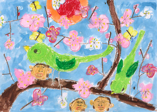 ウグイスが鳴いたよ