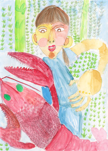 ザリガニ見つけた