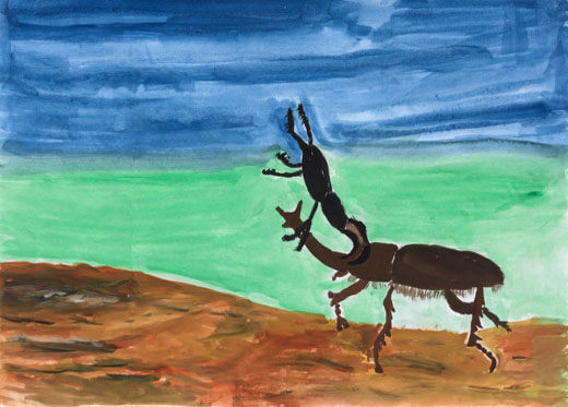 ひっそりとした森の中の戦い