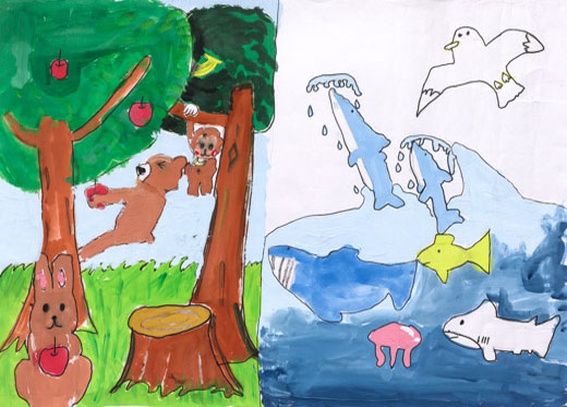 自然の中の動物