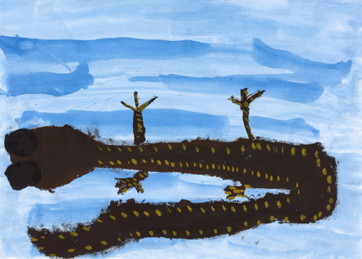 川であったお友だち