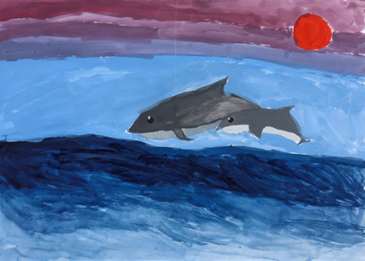 イルカの夕ぐれさんぽ