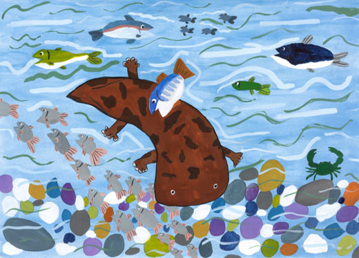 オオサンショウウオのすむ清流