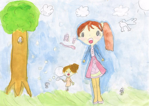 大自然の中で遊ぶ