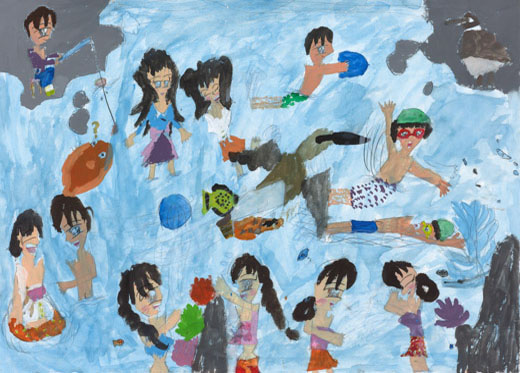 魚と鳥ときれいな海