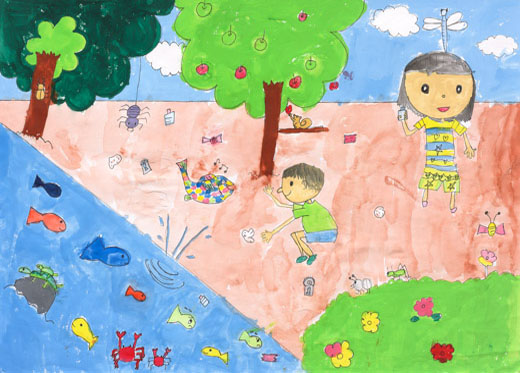 ゴミをひろってみんなニコニコ