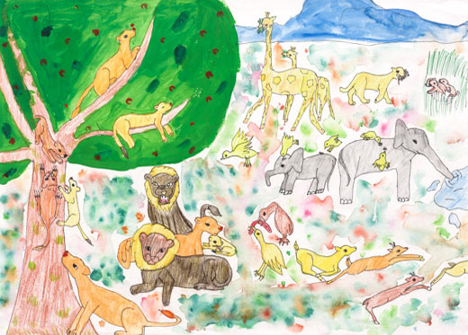 しあわせなアフリカの動物たち