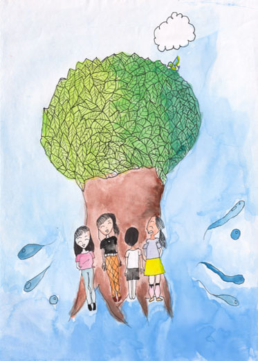 木とこどもたち