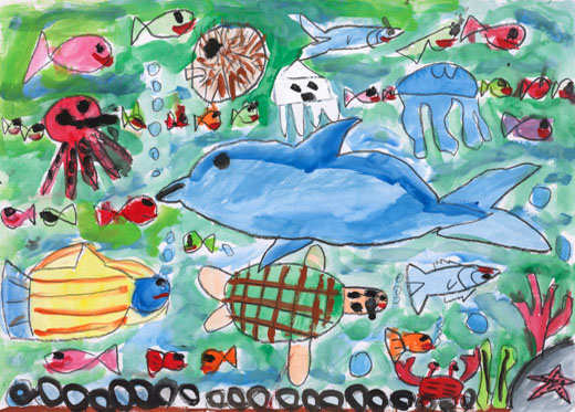 海の中に生物がいっぱい