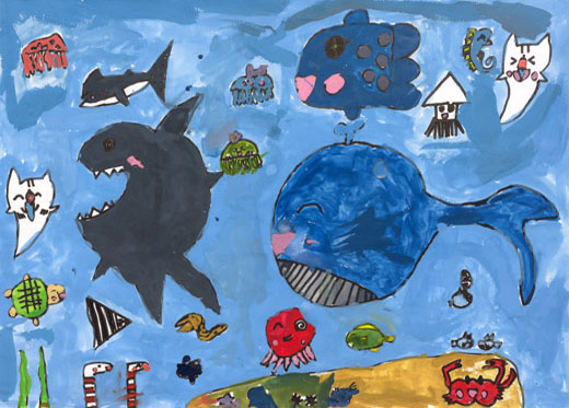 魚たちが楽しくおよいでいる海！！