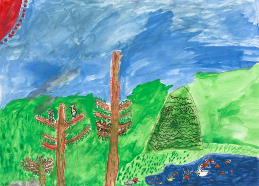 生き物たちが楽しそうにうごいている