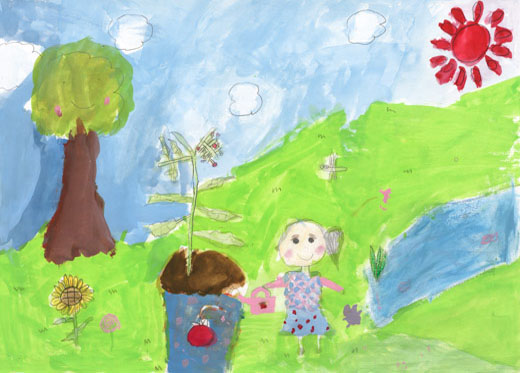 トマトに水やり大すきだよ！