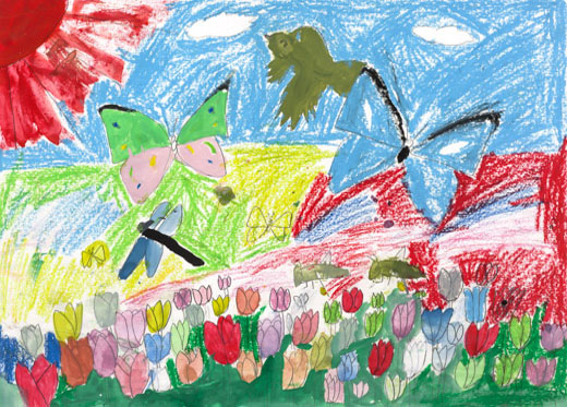 きれいなチューリップ畑