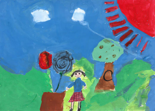 バラが元気よくさいている