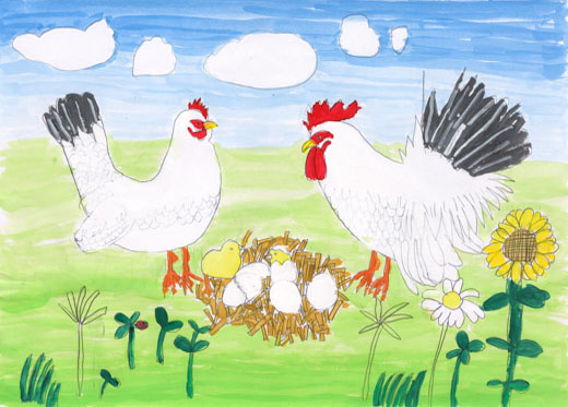 にわとりとひよこ