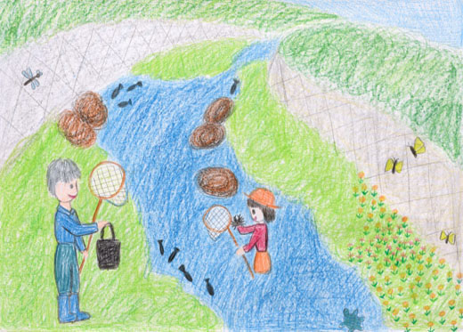 おじいちゃんと川に行った思い出