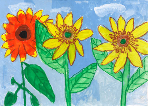 ヒマワリの絵