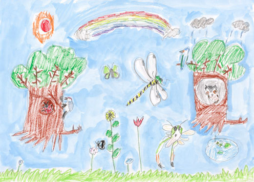 いろんなむしやどうぶつがいるよ、ここにおいで