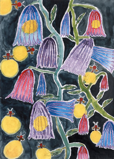 ホタルとホタルブクロ