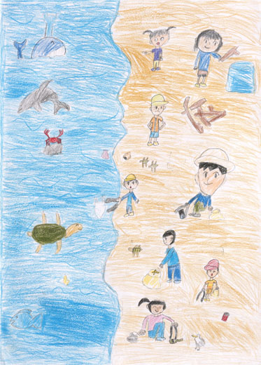 きれいな海にしよう。