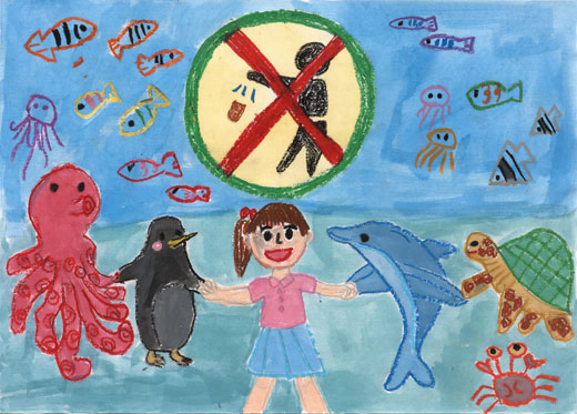 ポイすてきんしで海のなかまをまもろう