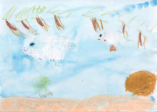 たまごをうむめだかちゃん