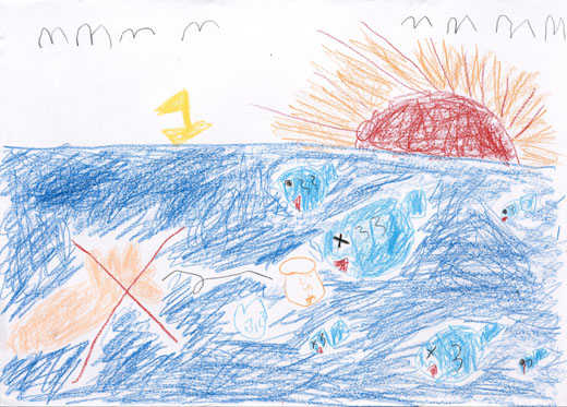 うみにごみをすてないで