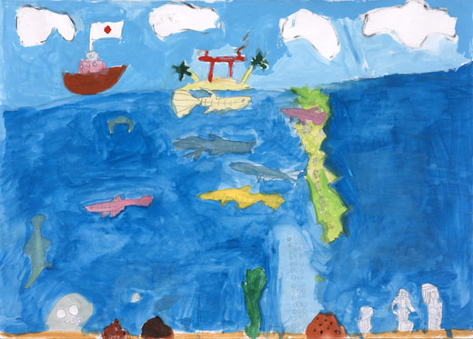 めだかがうみにやってきたよ。