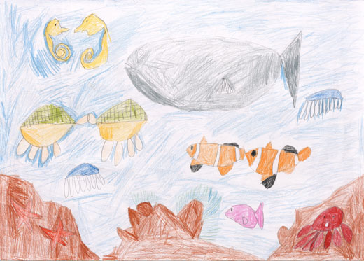 海の中のパーティー