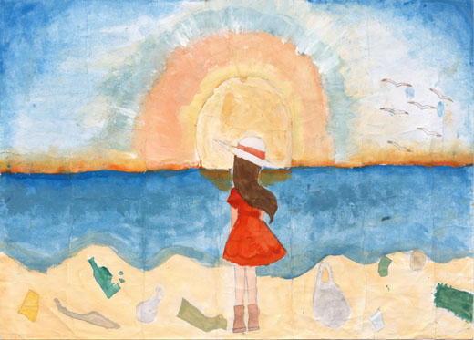 きれいな海とゴミ