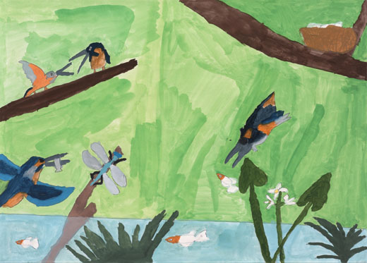 自然がいっぱいの池