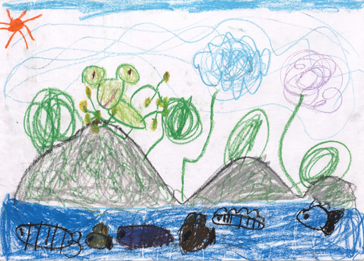 きれいなみずでいきるさかなやかえるたち