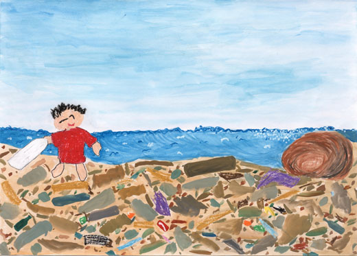 海のゴミひろい