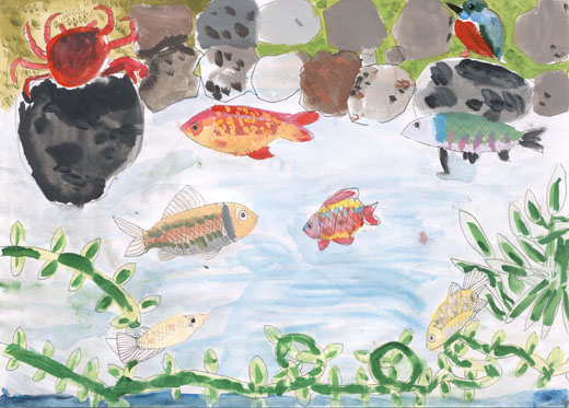 きれいな川とお魚たち