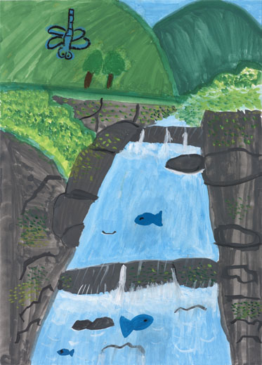 きれいな山と川