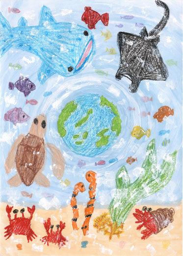 うみをきれいにしてちきゅうをまもる