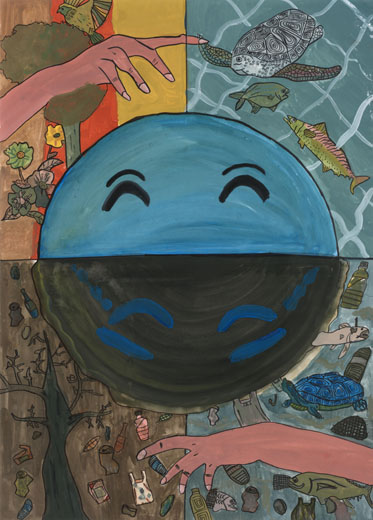 地球をよごすのはぜったいダメ