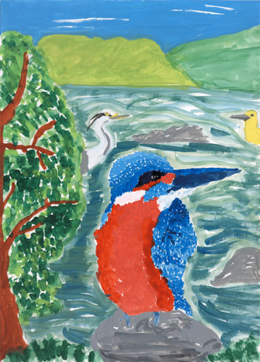 庄内川とカワセミ