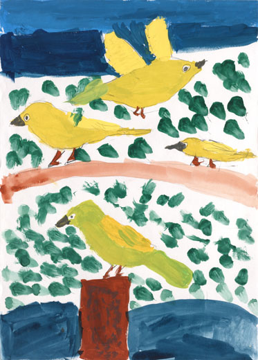 メジロが木にいっぱい