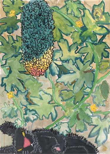 日かげの黒ネコ