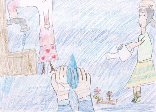 一てきの水も大切に