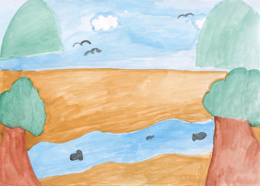 自然を生かした水の生き物